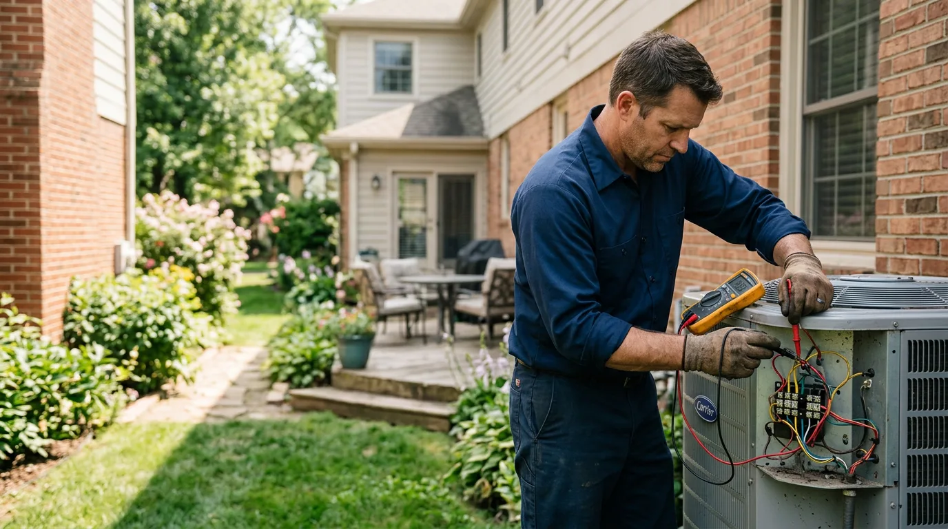 HVAC technician working near Afton, NY